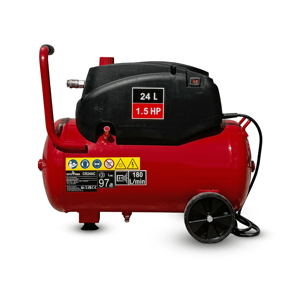 Crytec | CR24AC | 24L Capacity | Oil – Free Air Compressor l 1.2KW I 6.3 CFM