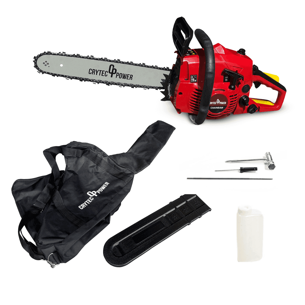 Crytec 38cc Petrol Chainsaw | 40cm Cutting Diameter | 1.2hp | 3000RPM
