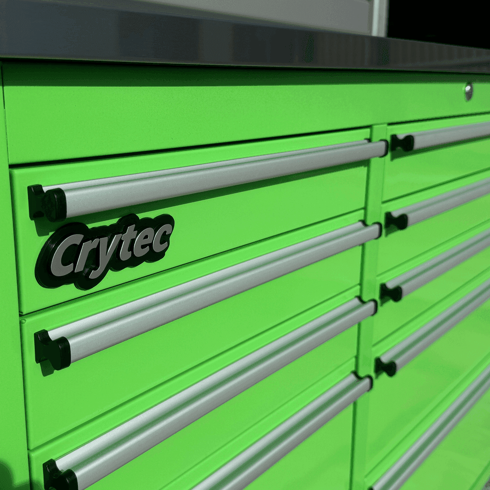 Crytec Pro Cab Green 55 inch Stainless Steel Top Tool Cabinet Snap On Style Box