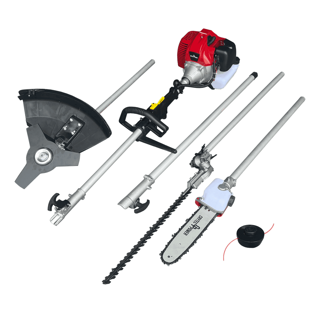 Crytec | Petrol 52cc | 5 in 1 Garden Multi Tool | Chainsaw | Hedge Cutter | Brushcutter | Strimmer