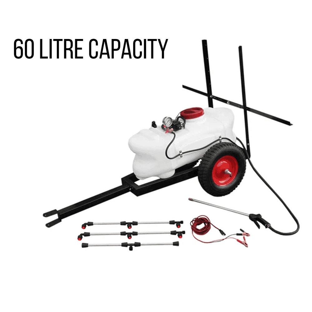 Crytec ATV Quad Sprayer 60 Litre With Towable Trailer Weed Sprayer 4×4 Garden Feeding