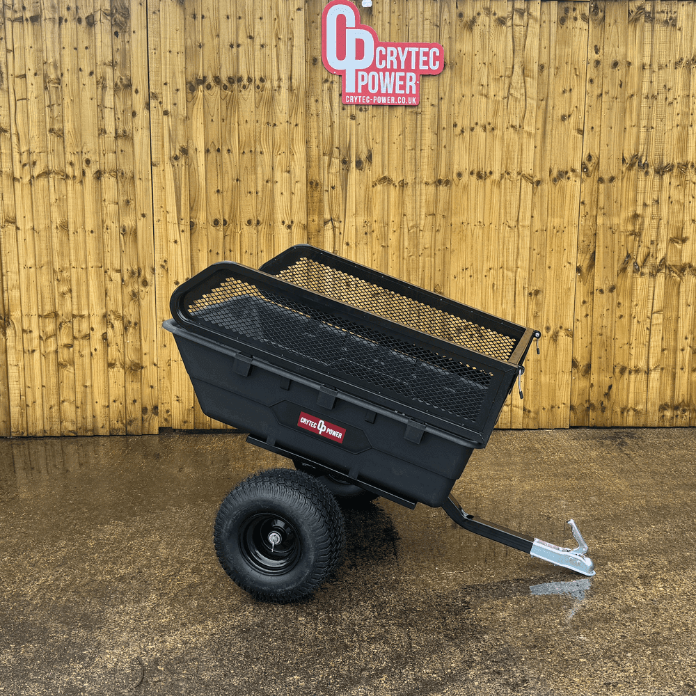 Crytec ATV 4X4 Quad Trailer 500KG Capacity With Tipping Bucket And Steel Axle