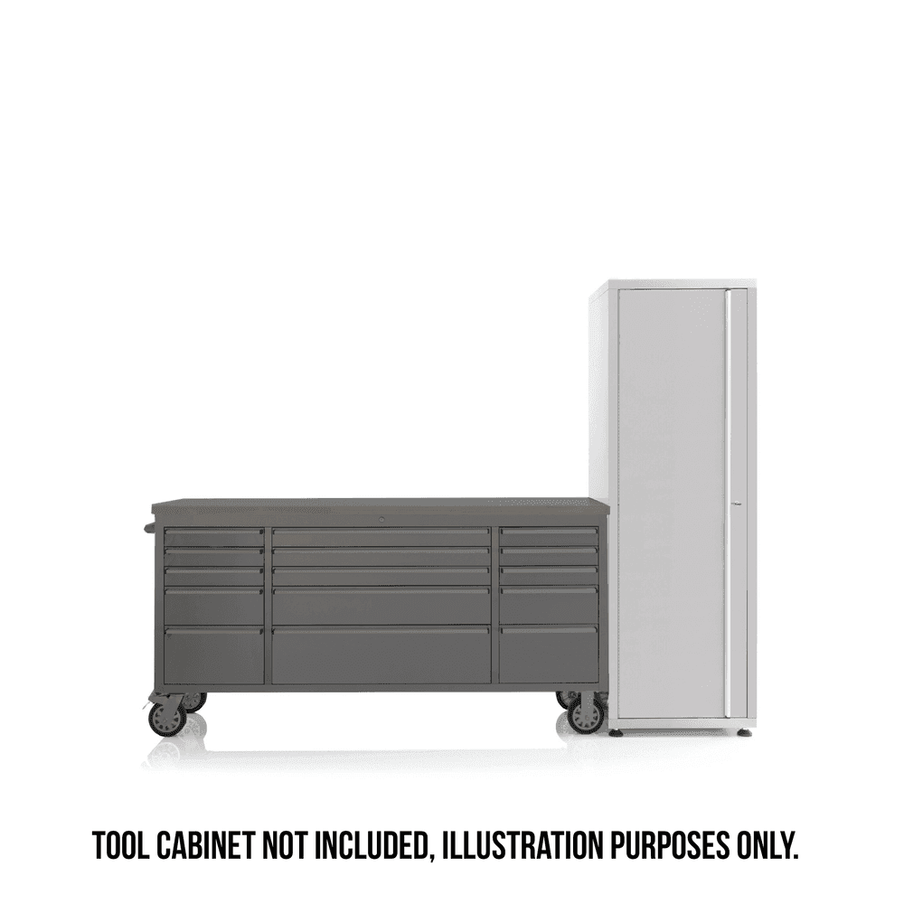 Crytec | 186cm Tool Cabinet | Stainless Steel | Storage Chest With Shelving