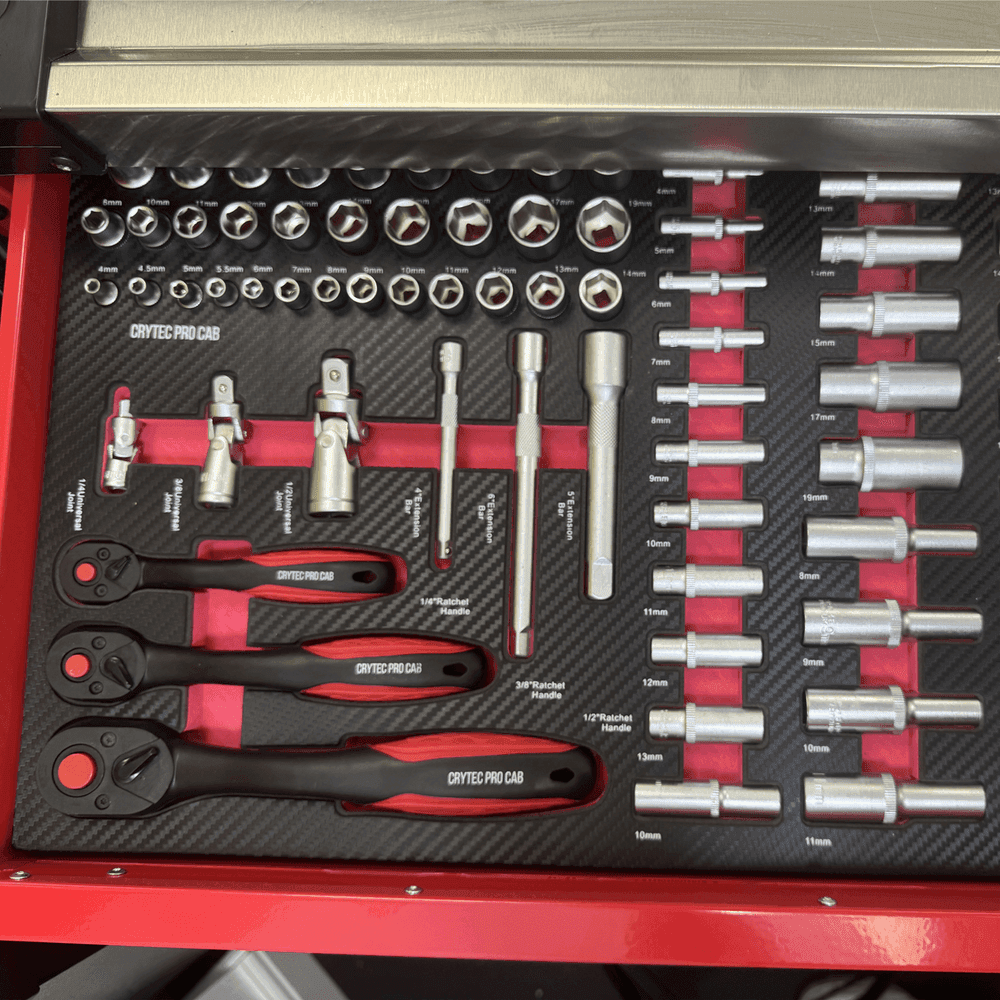 Crytec Roll Tool Pro Cab With Tools 7 Drawers Roller Cabinet with 250 piece tools INCLUDED