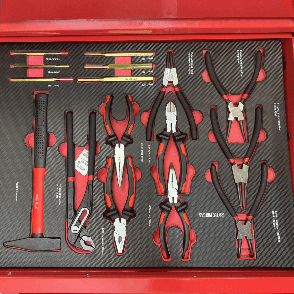 Crytec Roll Tool Pro Cab With Tools 7 Drawers Roller Cabinet with 250 piece tools INCLUDED