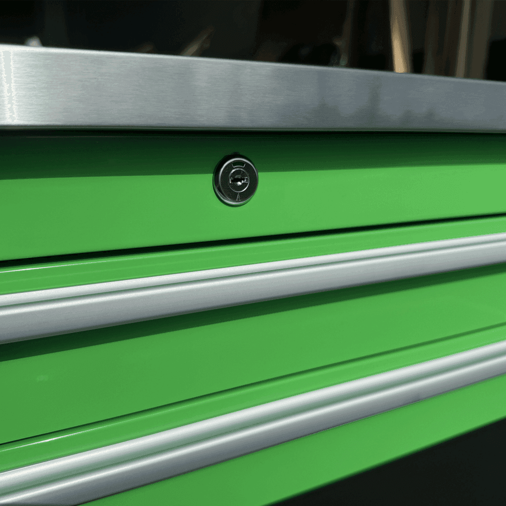 Crytec Pro Cab Green 72 inch Stainless Steel Top Tool Cabinet Snap On Style Box