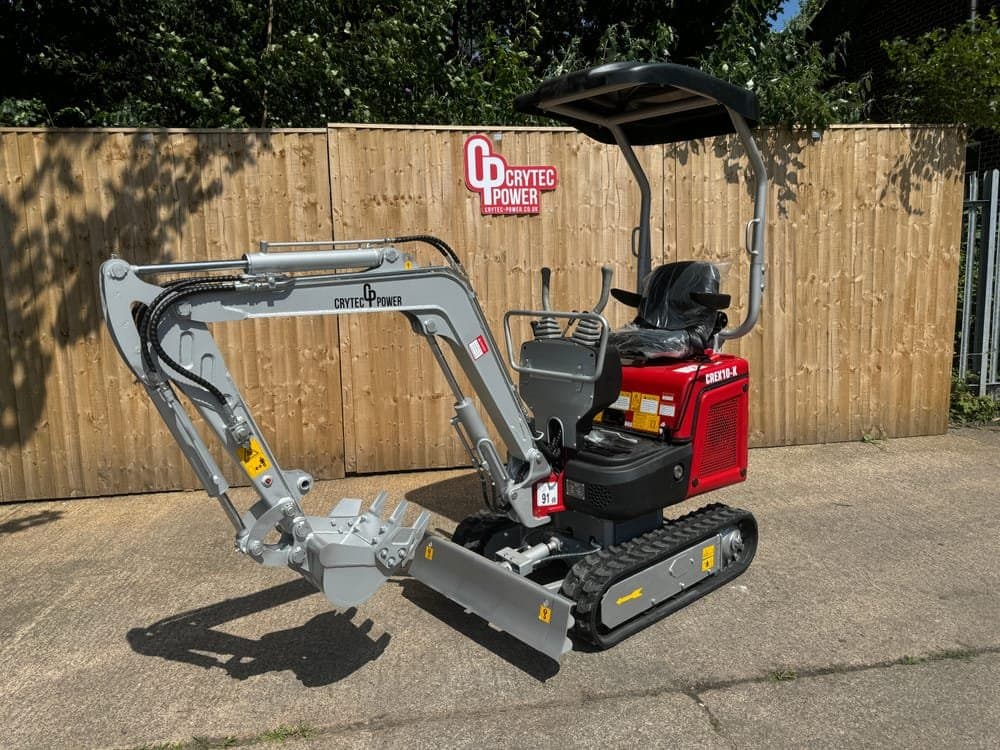 Crytec 1 Tonne Mini Excavator CREX10-K | Koop Diesel Engine | 10HP 7.6KW Power | 1550mm Depth l Digger