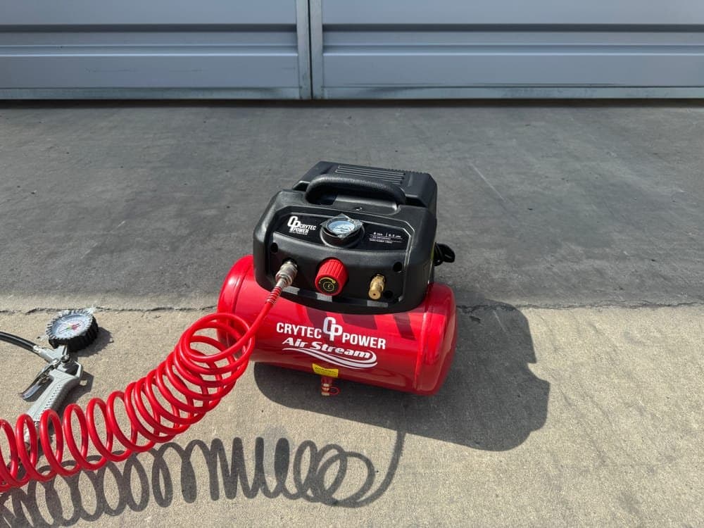 Crytec | CR6AC | 6L Capacity | Oil – Free Air Compressor I 1.2KW l 6.3 CFM with Tool Kit
