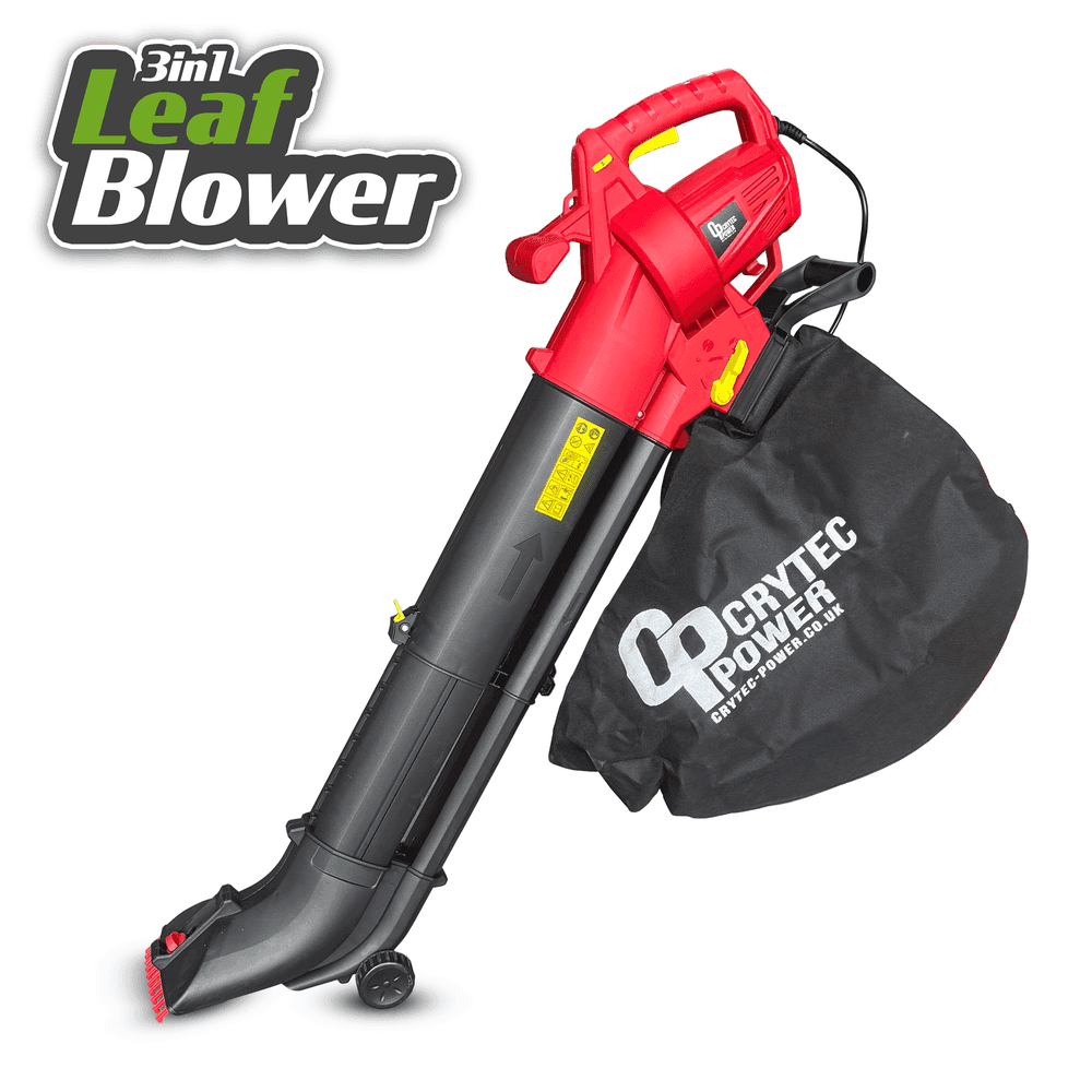 Crytec 3 in 1 Garden Leaf Blower | 3KW | Vacuum Blower &amp; Mulcher | 10:1 Mulch Ratio