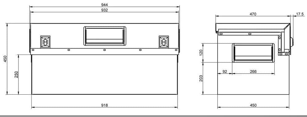 GEAR GUARD 37 Inch BOS-TB944 | Van Work Site | Safety Lock up Tool Vault Safe