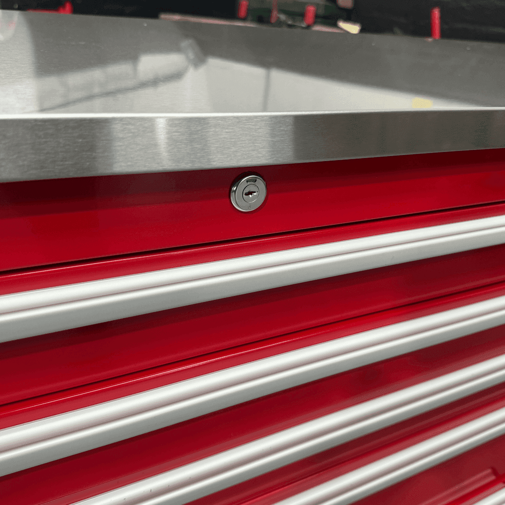 Crytec Pro Cab Red 72 inch Stainless Steel Top Tool Cabinet Snap On Style Box