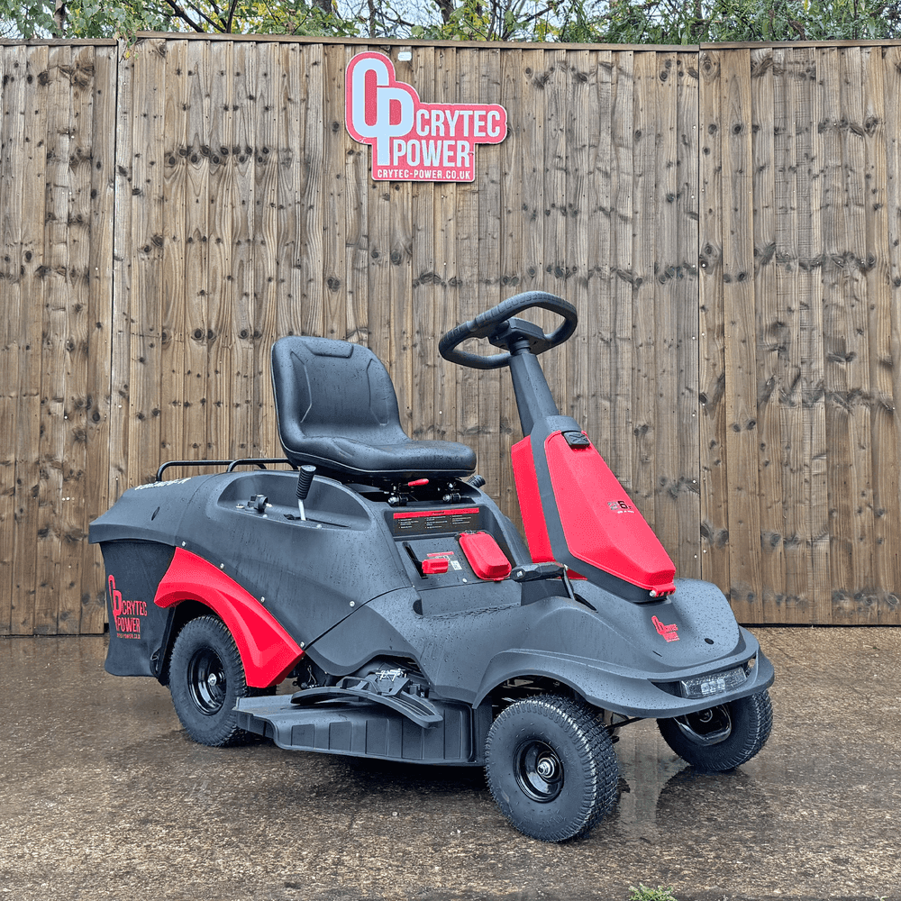 Crytec 26 inch Ride On Petrol Lawn Mower 224cc Mulcher