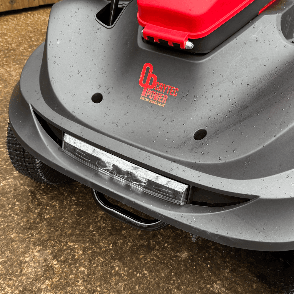Crytec 26 inch Ride On Petrol Lawn Mower 224cc Mulcher