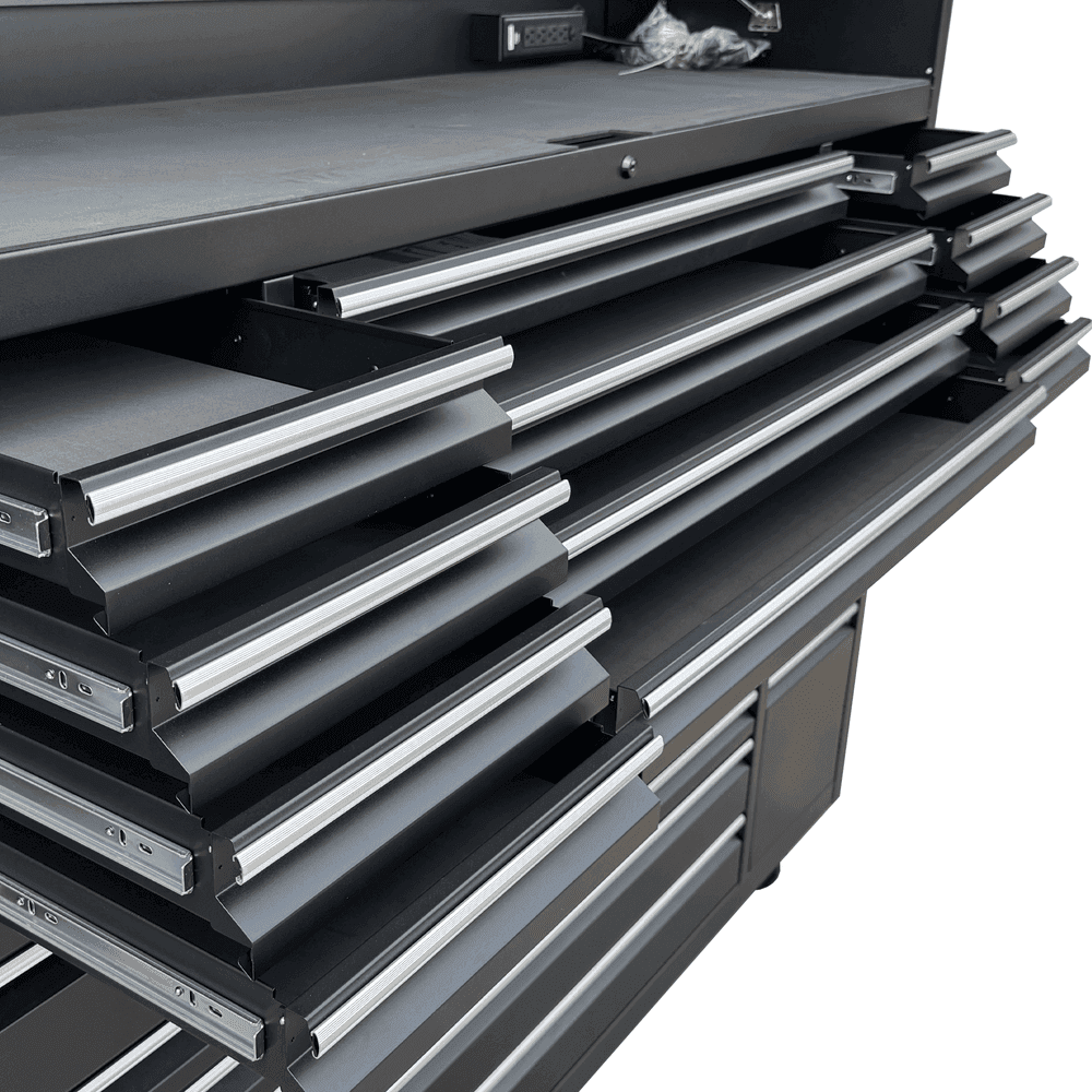 72″ Black Tool Cabinet Professional Workstation