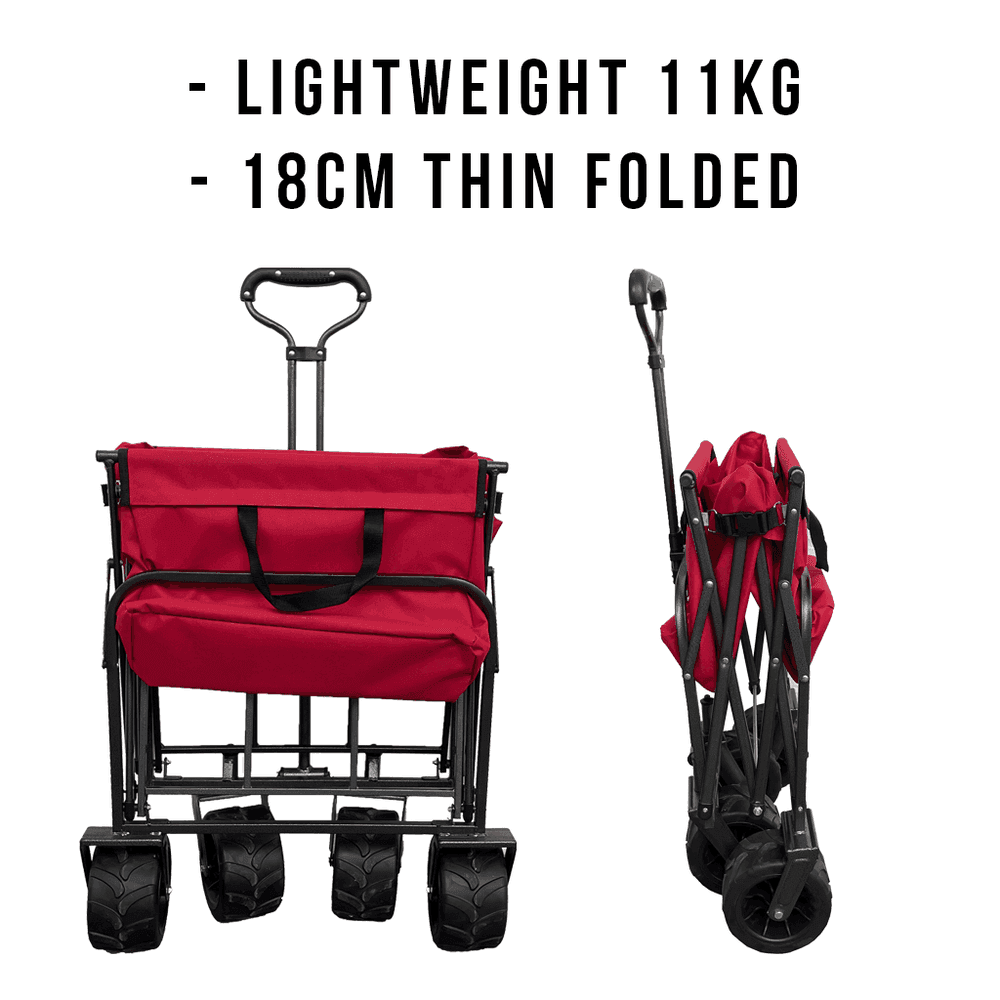 Crytec | Garden Cart | 100kg Capacity | Heavy Duty | Foldable