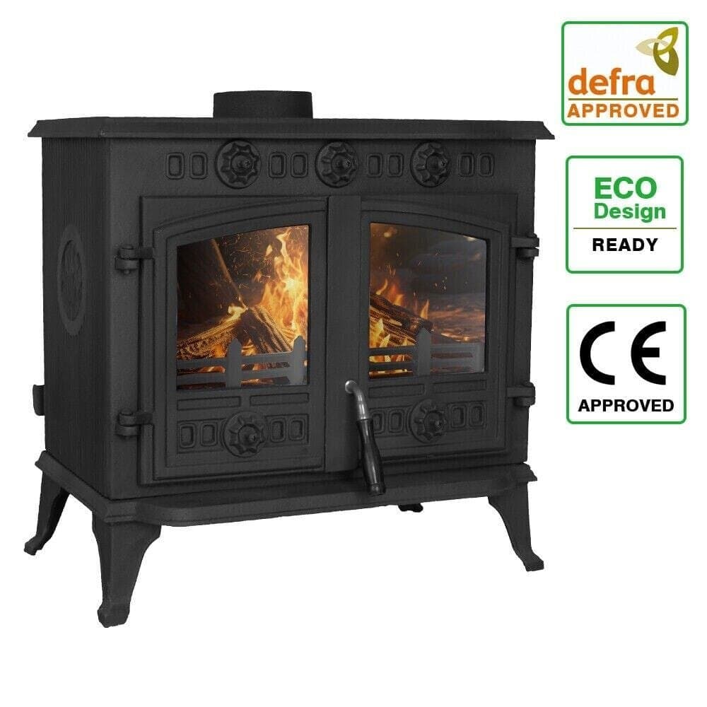 10KW Multifuel Wood Stove l Log Burner Cast Iron l Model JA006