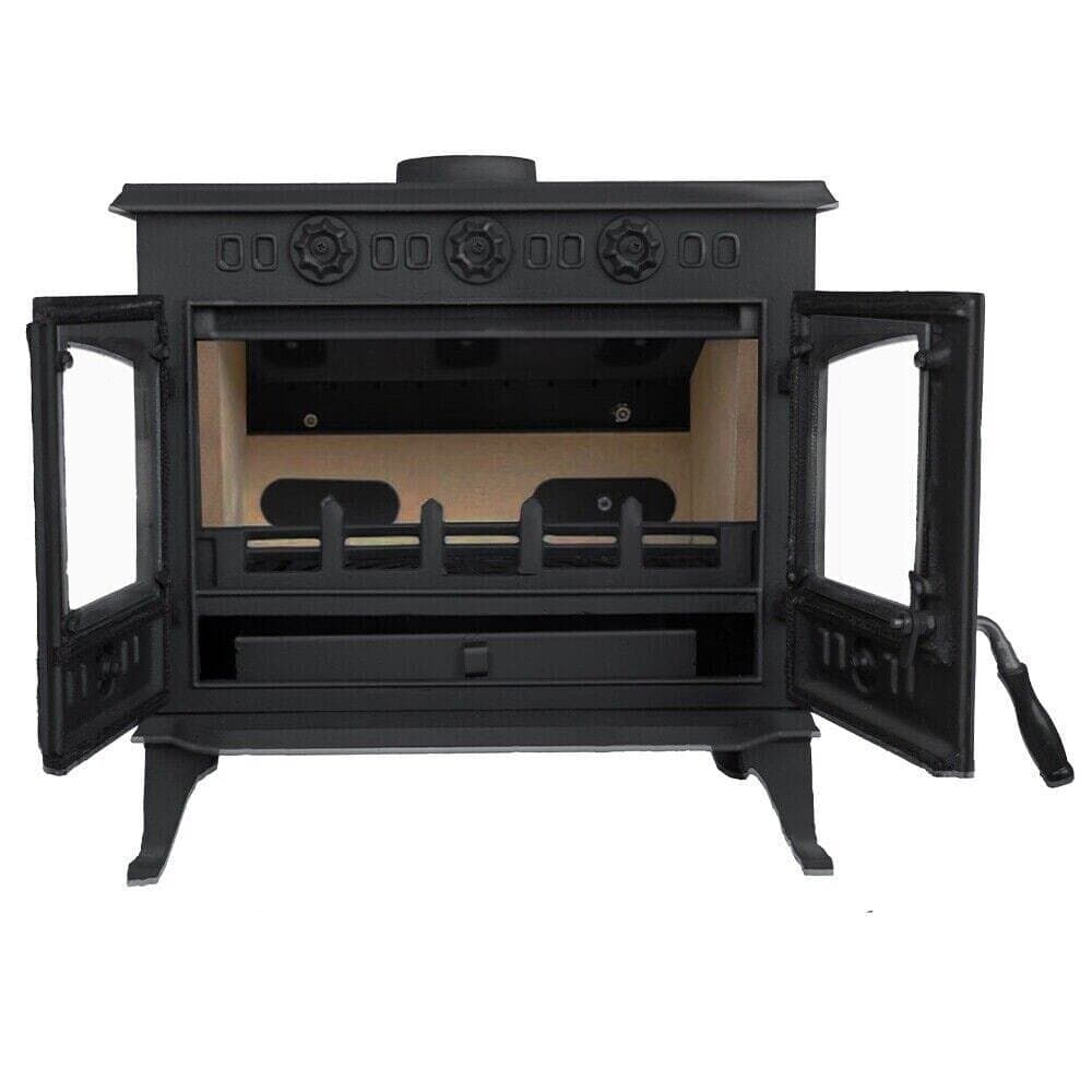 10KW Multifuel Wood Stove l Log Burner Cast Iron l Model JA006