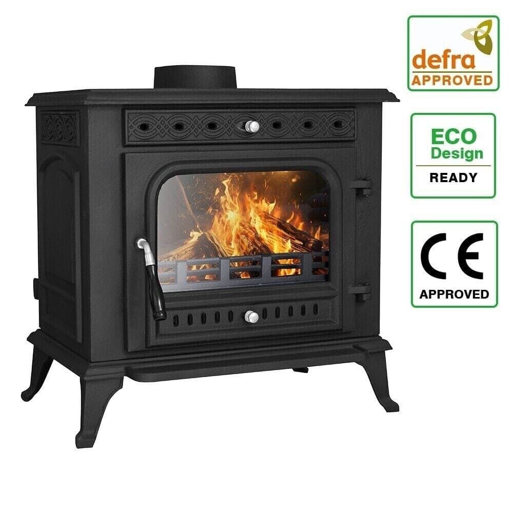 10KW Multifuel Wood Stove l Log Burner Cast Iron l Model JA031