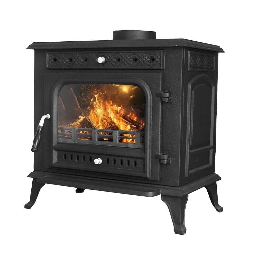10KW Multifuel Wood Stove l Log Burner Cast Iron l Model JA031