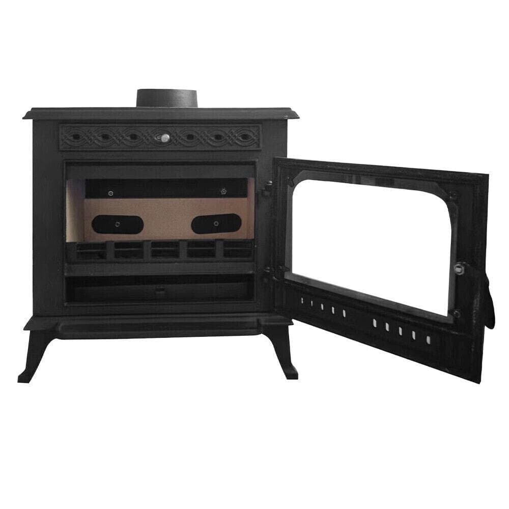 10KW Multifuel Wood Stove l Log Burner Cast Iron l Model JA031