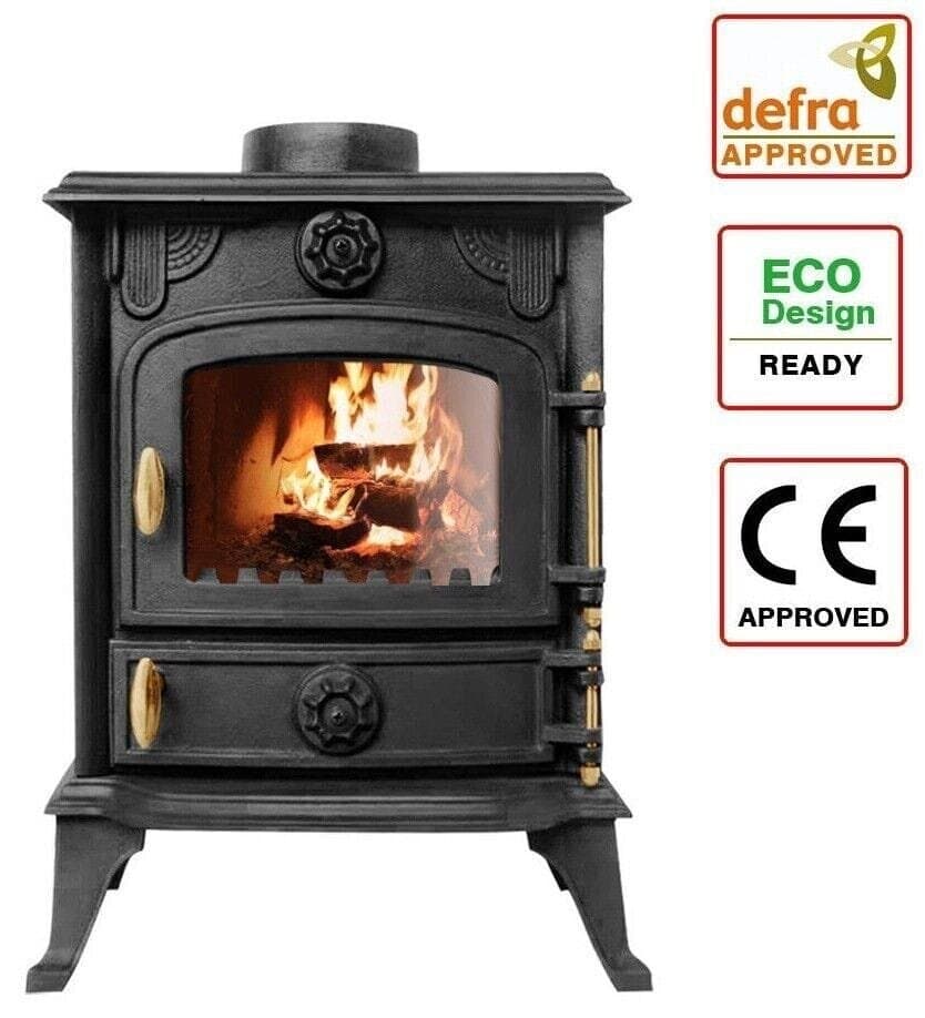 5KW Multifuel Wood Stove l Log Burner Cast Iron l Model JA013