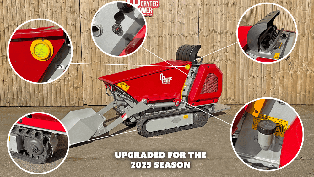 Crytec | 800KG | High Tip Tracked Dumper | 15hp | Kubota Engine | CRD80H-K PRO