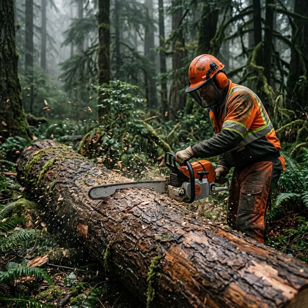 Heavy machinery in action