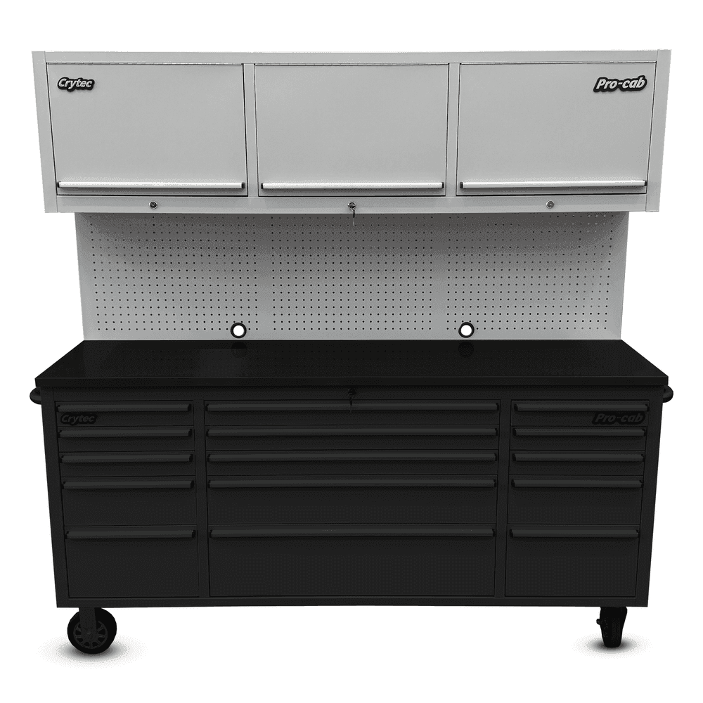 Pegboard and top cupboards For Grey 72 inch pro cab